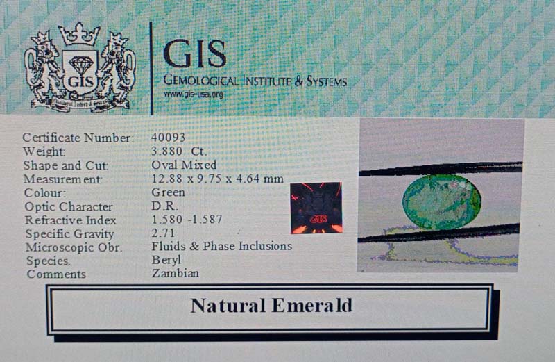 EMR11911 4 Emerald 3.88 Ct.