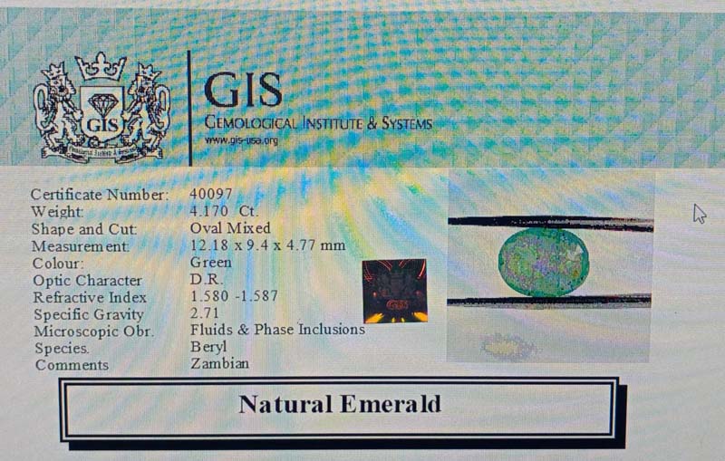 EMR11915 4 Emerald 4.17 Ct.