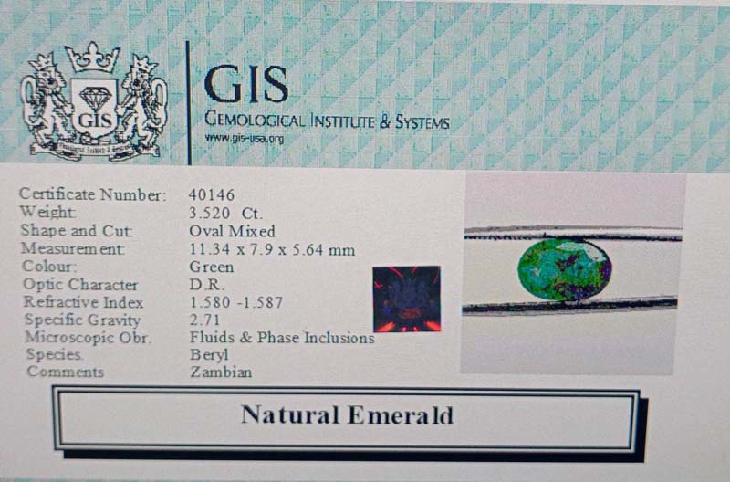 EMR11964 4 Emerald 3.52 Ct.