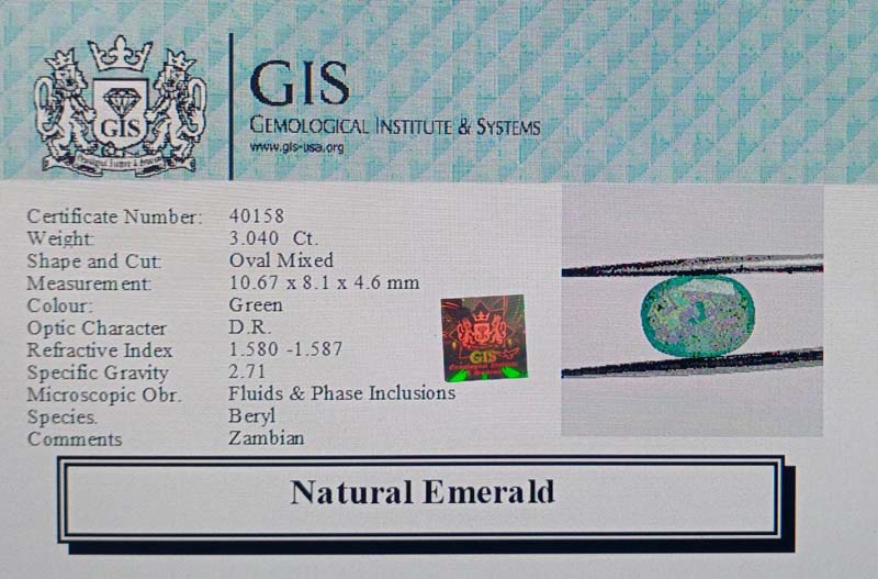 EMR11976 4 Emerald 3.04 Ct.