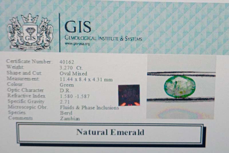 EMR11980 4 Emerald 3.27 Ct.