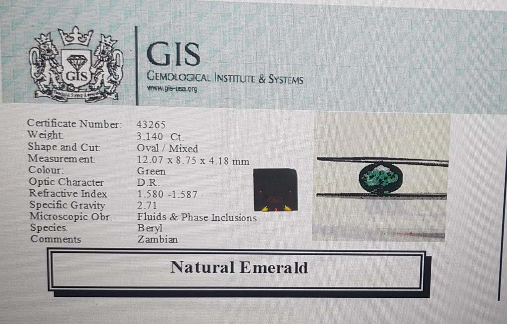 Emerald 3.14 Ct. 5 EMR12337 4 Emerald 3.14 Ct.