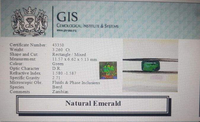 Emerald 3.26 Ct.