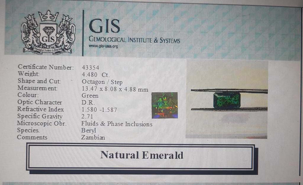 Emerald 4.48 Ct.