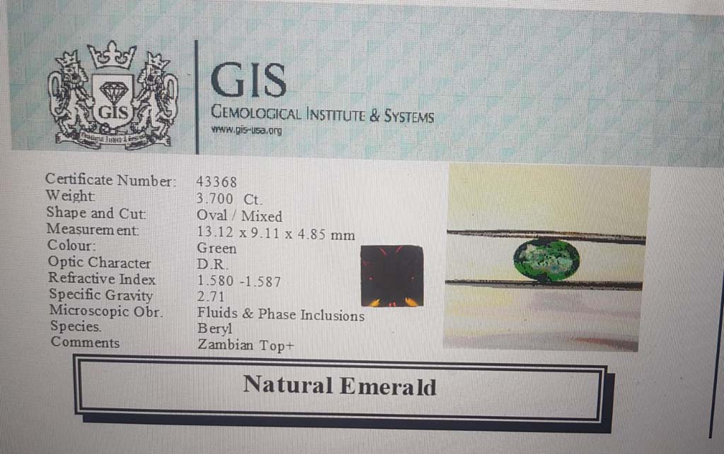 Emerald 3.7 Ct. 5 EMR12439 4 Emerald 3.7 Ct.