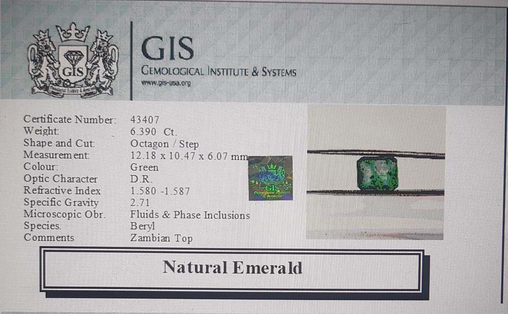 Emerald 6.39 Ct.