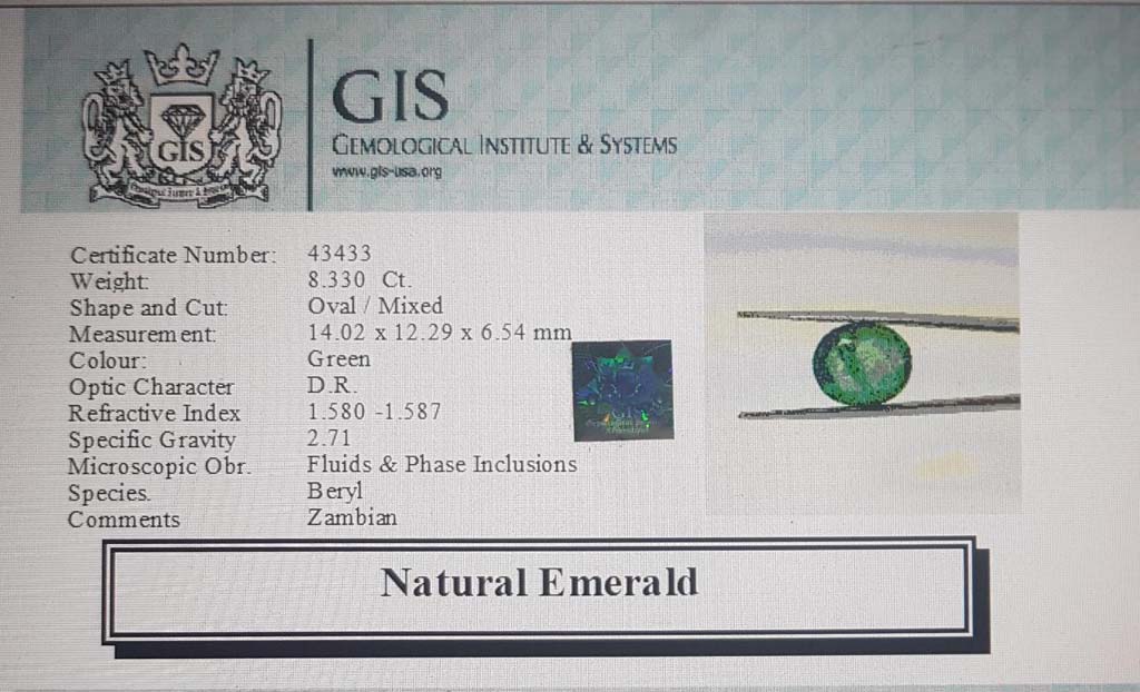 Emerald 8.33 Ct. 5 EMR12504 4 Emerald 8.33 Ct.