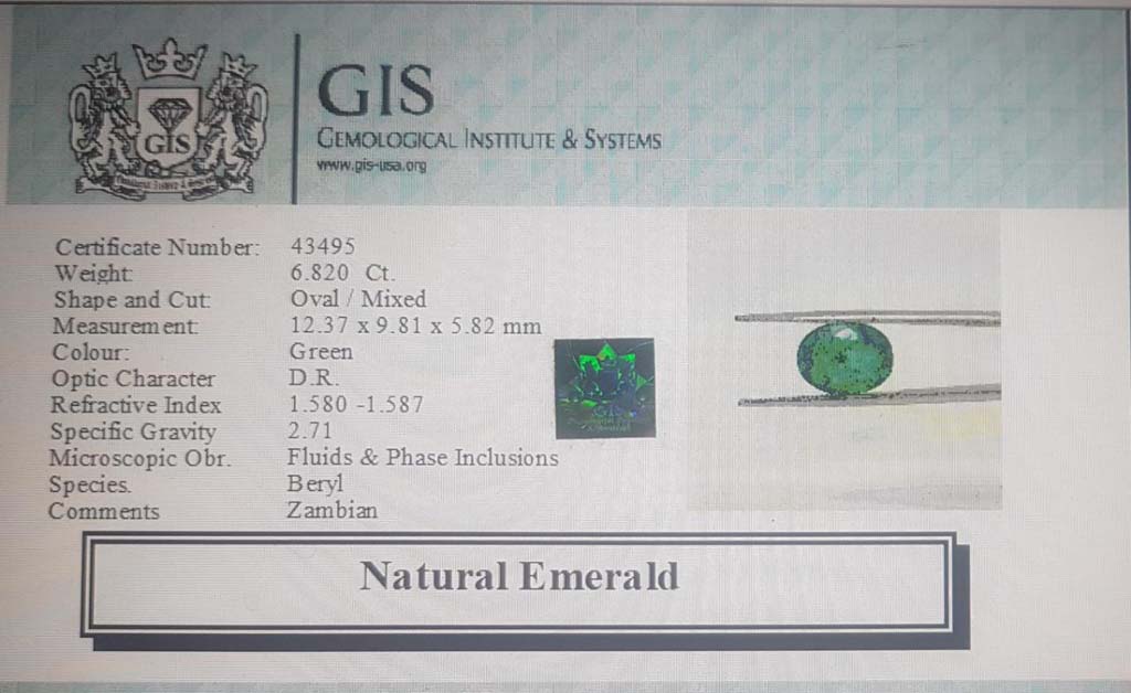 Emerald 6.82 Ct.