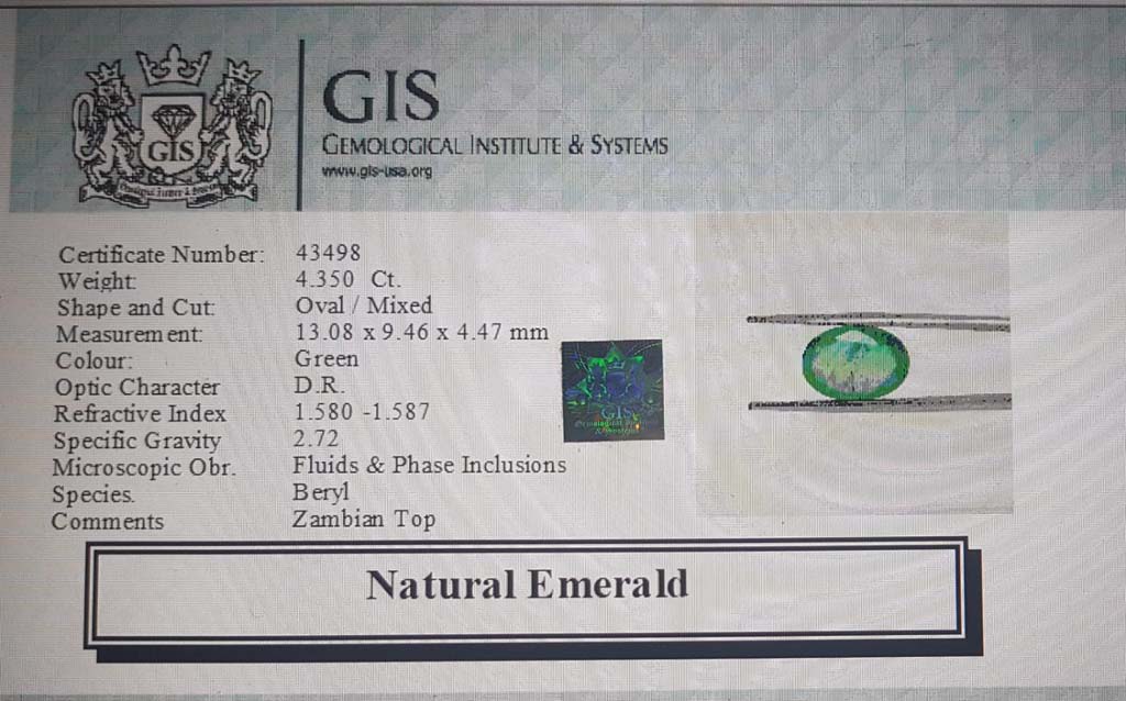 Emerald 4.35 Ct.