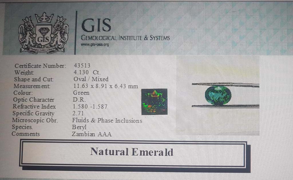 Emerald 4.13 Ct.