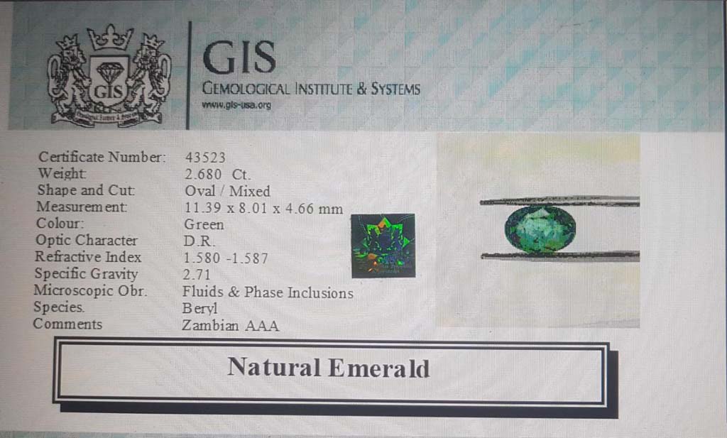 Emerald 2.68 Ct.