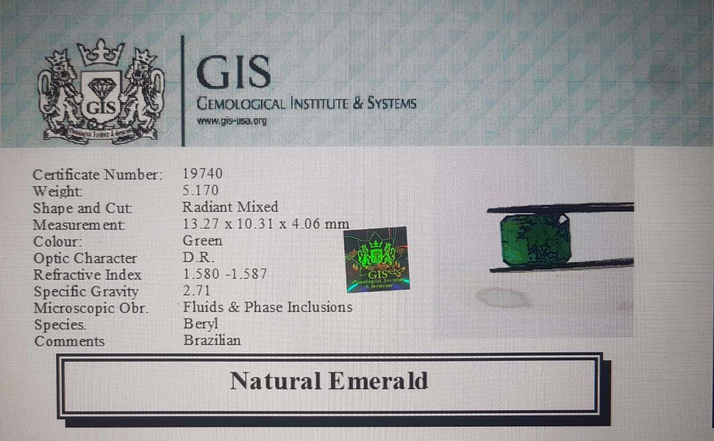 Emerald 5.17 Ct.
