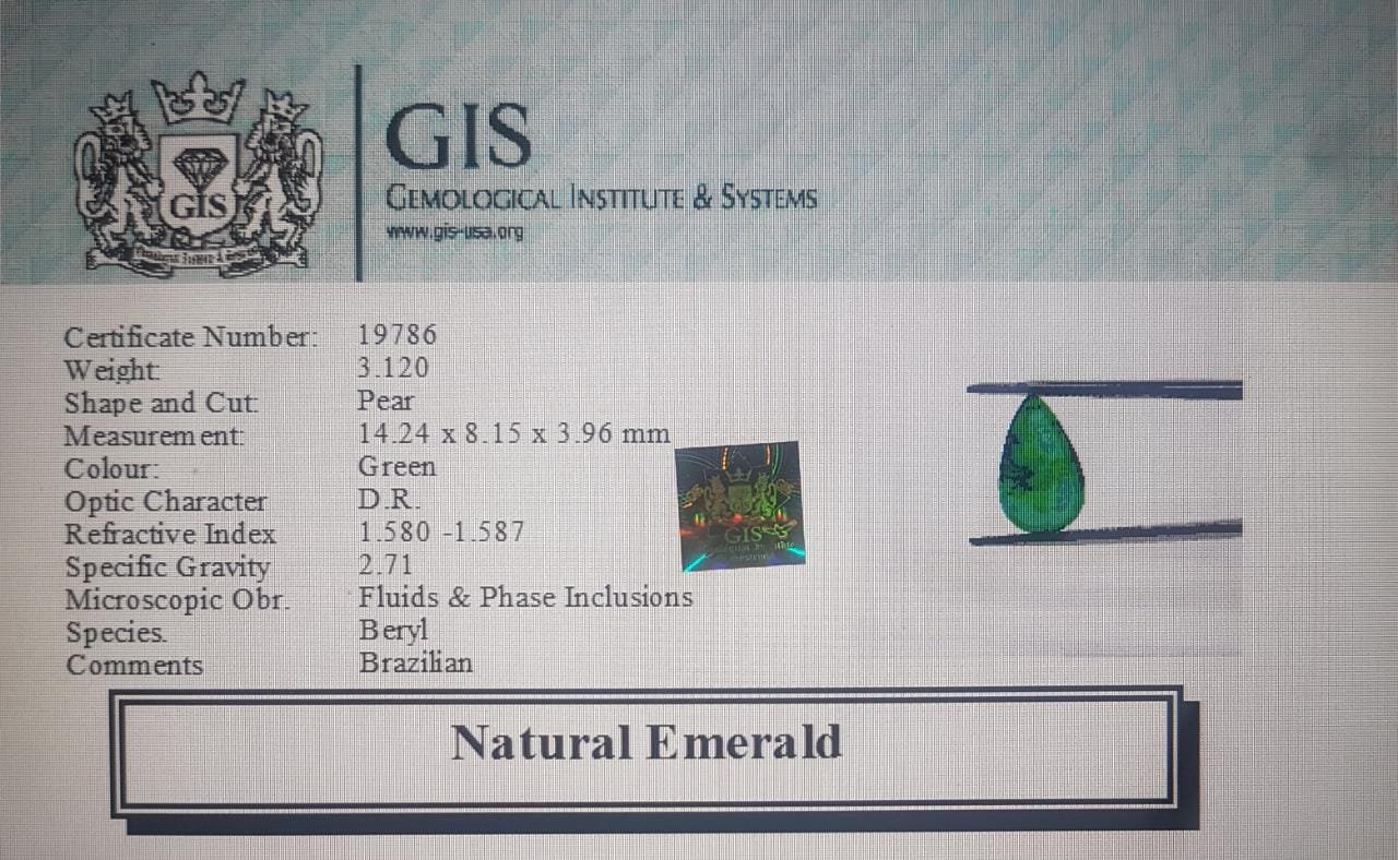 EMR7880 4 Emerald 3.12 Ct.