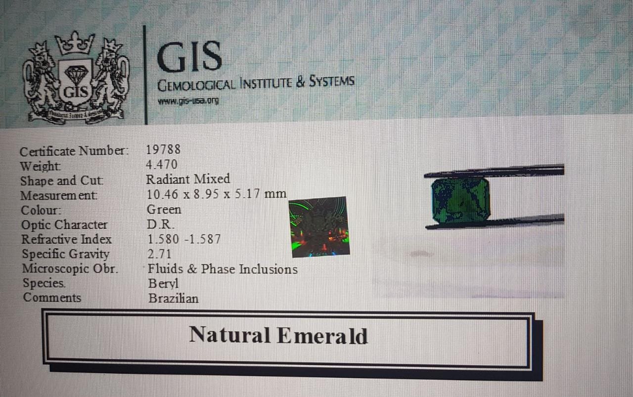 EMR7882 4 Emerald 4.47 Ct.