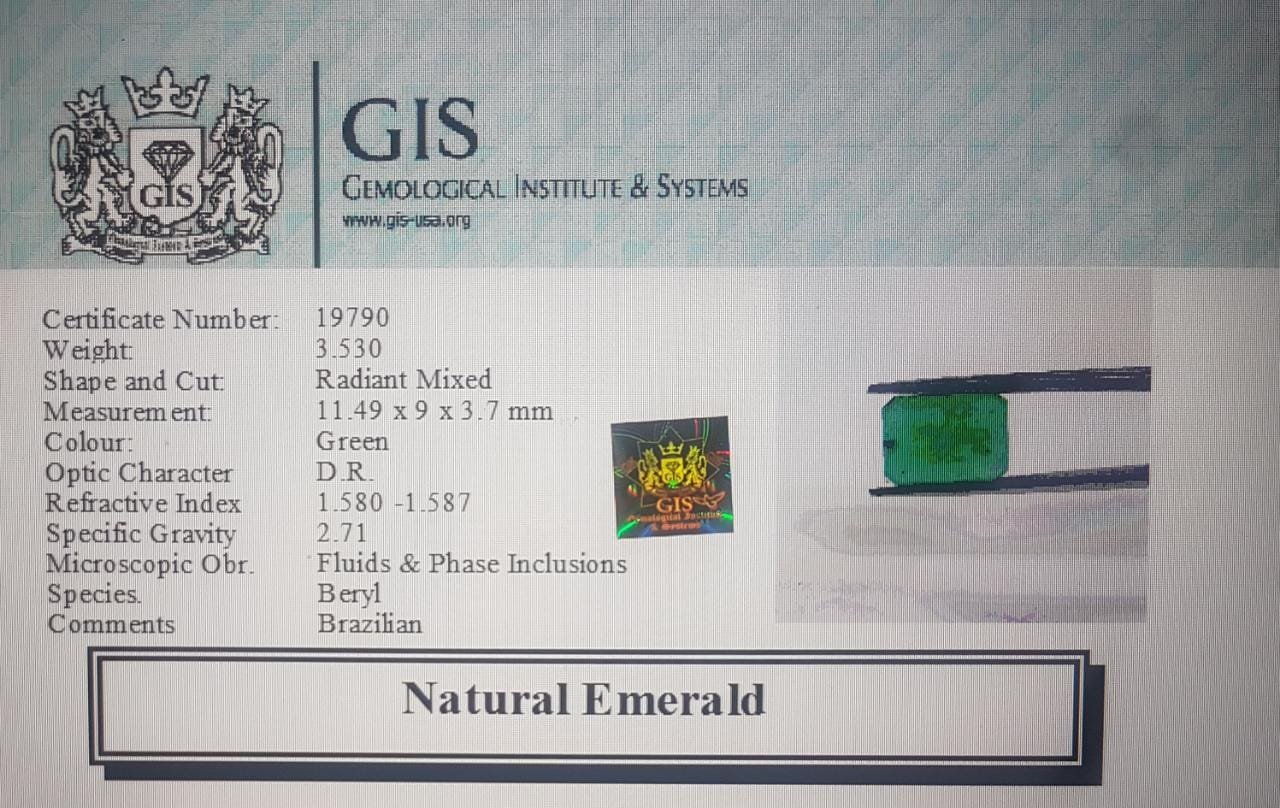 EMR7884 4 Emerald 3.53 Ct.