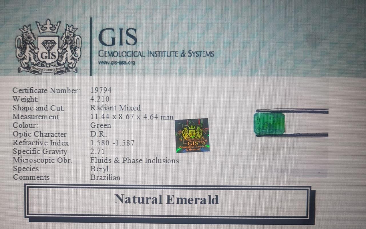 EMR7888 4 Emerald 4.21 Ct.