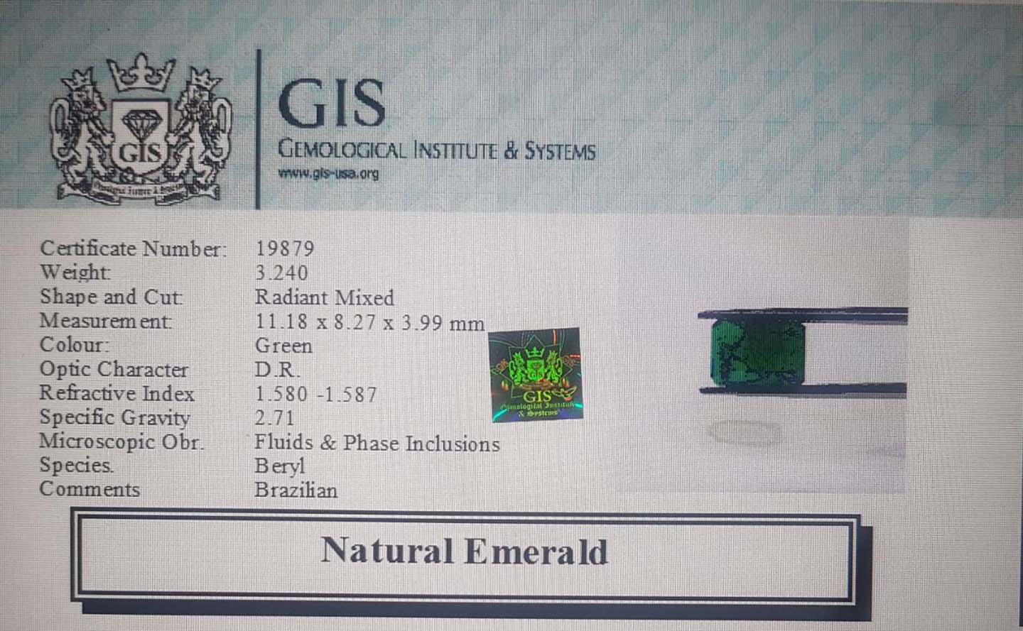Emerald 3.24 Ct.