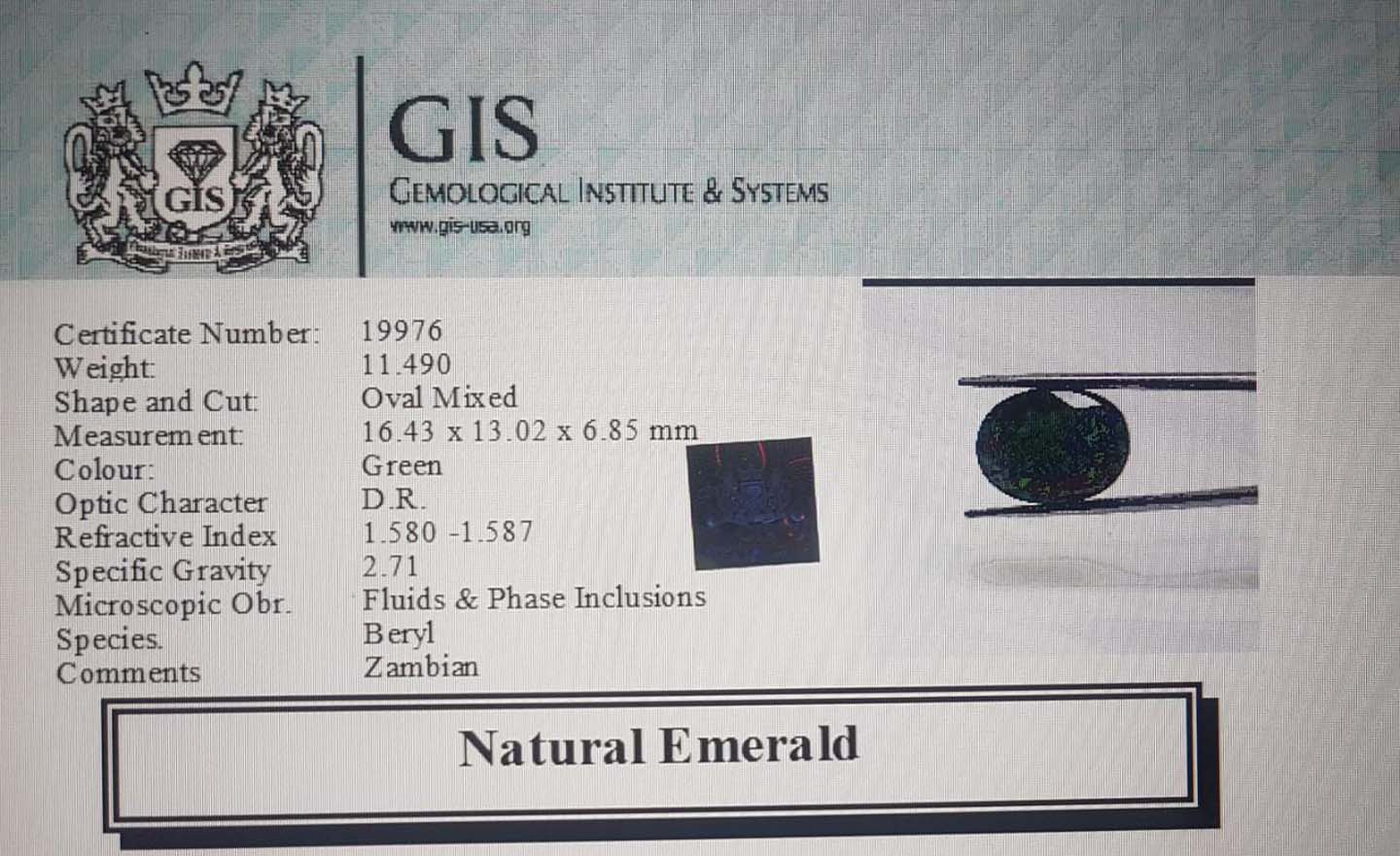Emerald 11.49 Ct.