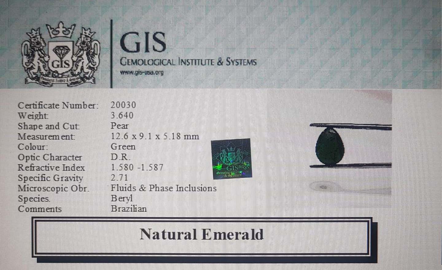 Emerald 3.64 Ct.
