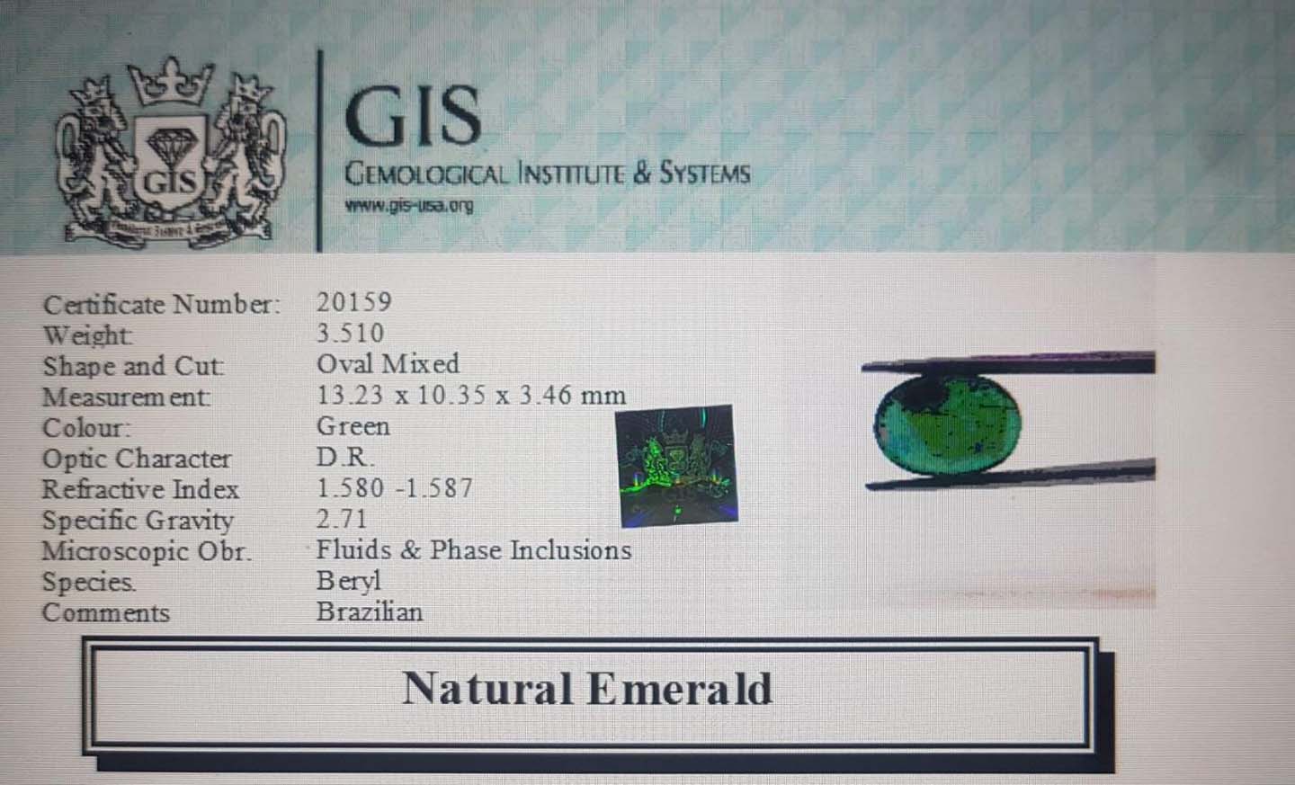 Emerald 3.51 Ct.