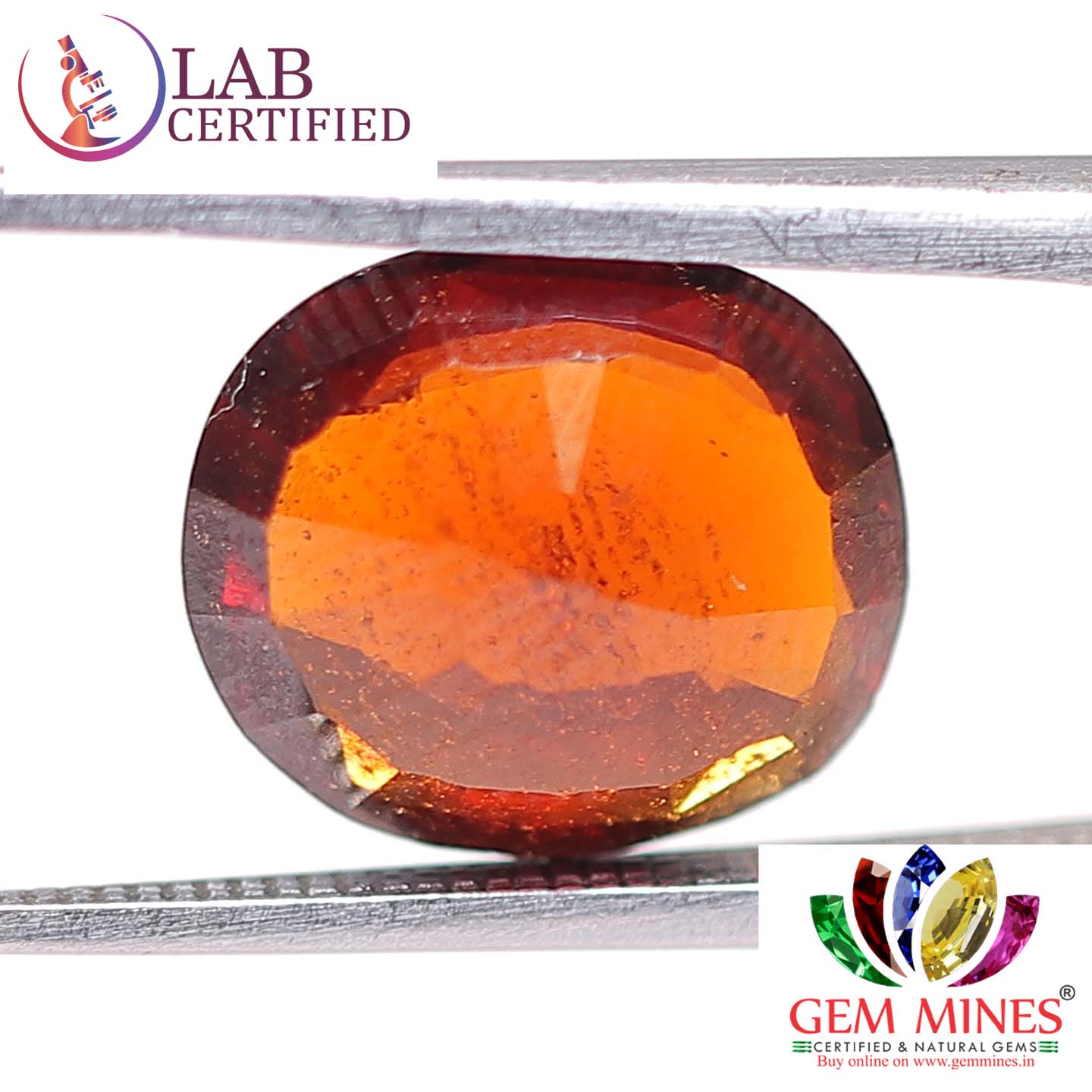 Hessonite (Gomed) 3.68 Ct. 3 GMD3917 2 Hessonite (Gomed) 3.68 Ct.