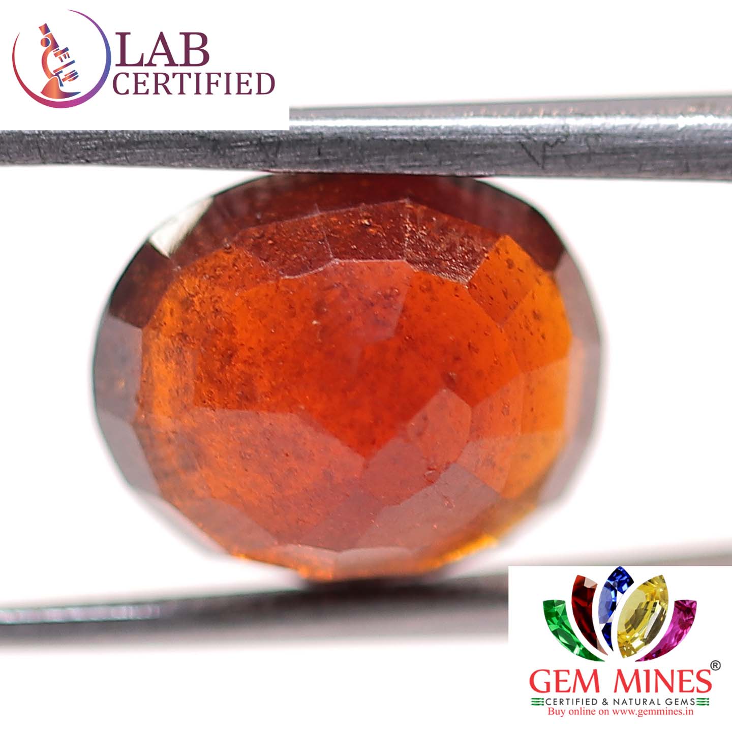 GMD3962 2 Hessonite (Gomed) 4.34 Ct.