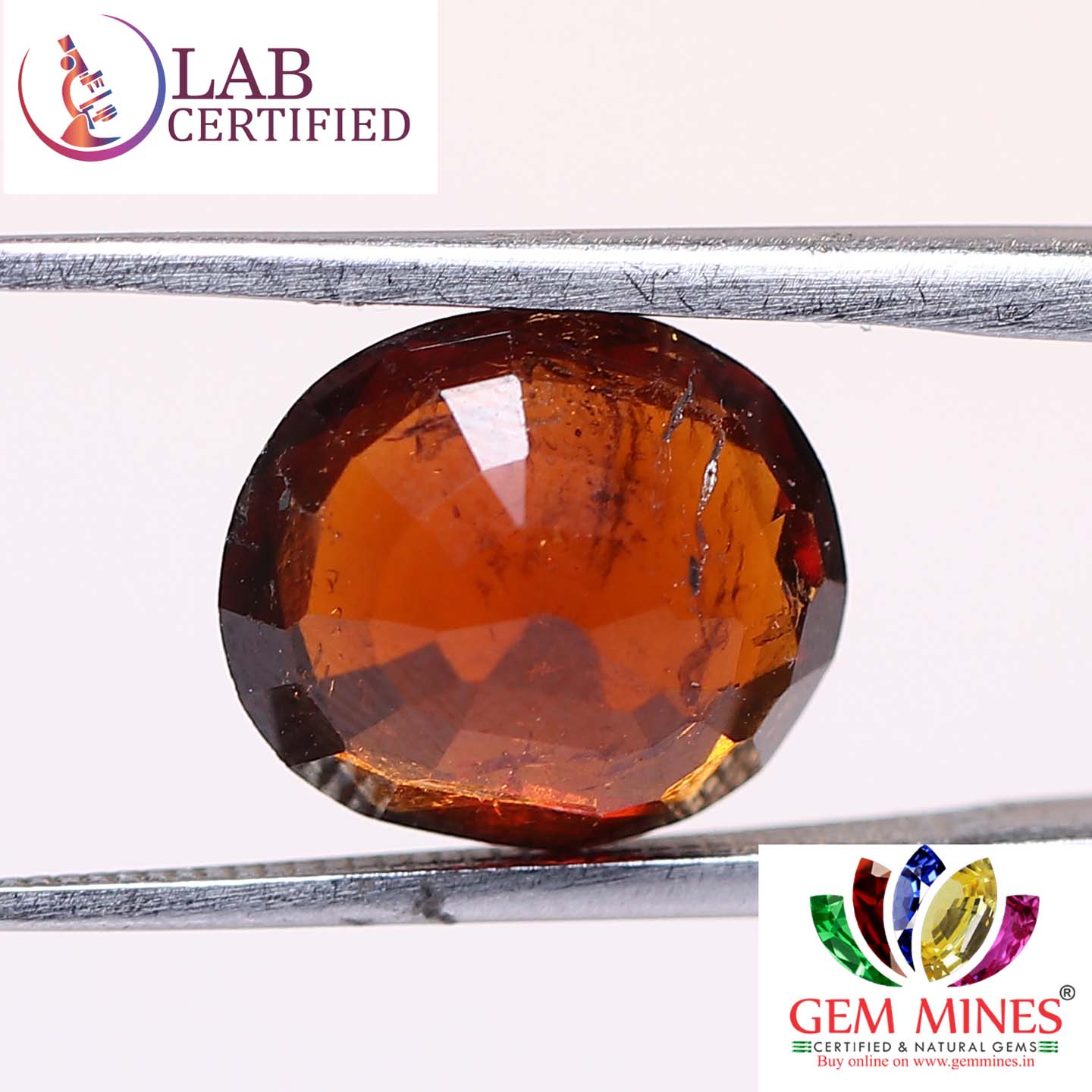 GMD4329 2 Hessonite (Gomed) 4.25 Ct.
