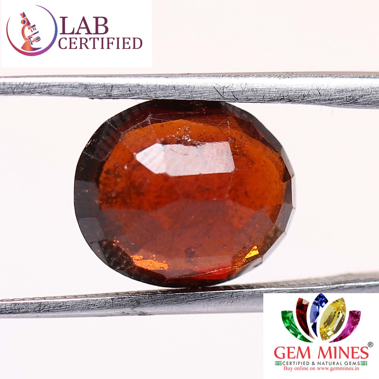 GMD4343 2 Hessonite (Gomed) 4.36 Ct.
