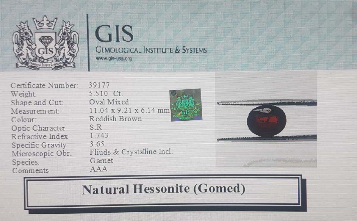 Hessonite (Gomed) 5.51 Ct.