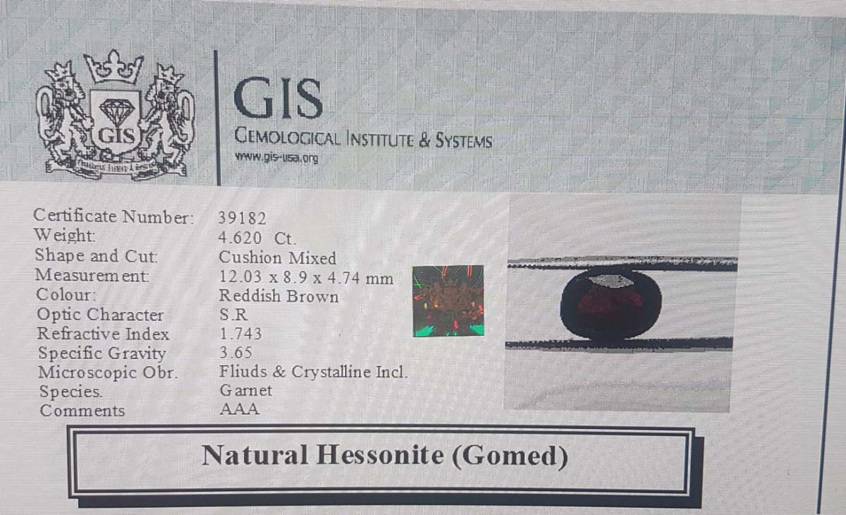 Hessonite (Gomed) 4.62 Ct.