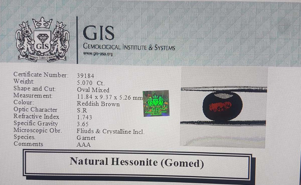 GMD4511 4 Hessonite (Gomed) 5.07 Ct.