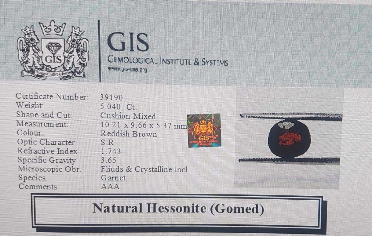 GMD4517 4 Hessonite (Gomed) 5.04 Ct.