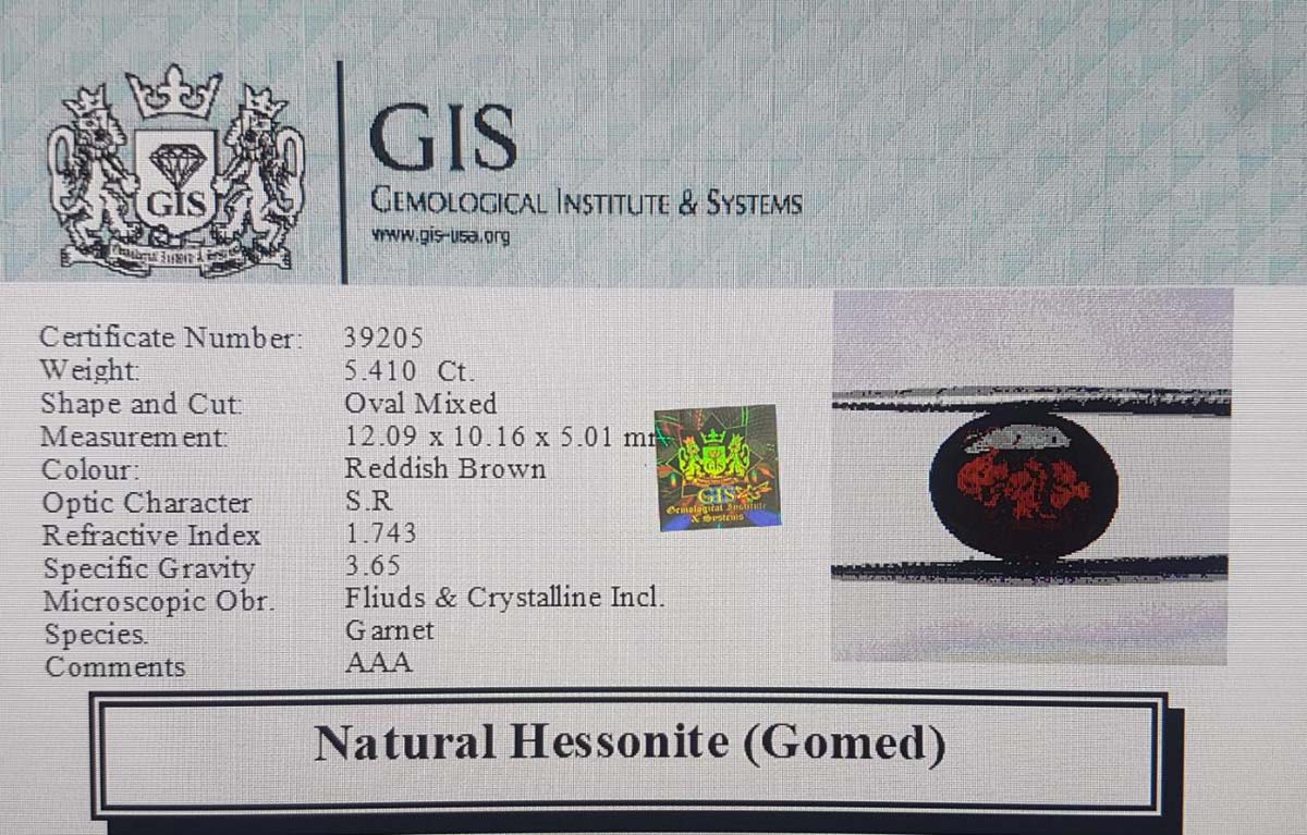 Hessonite (Gomed) 5.41 Ct.