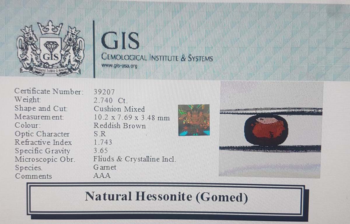 Hessonite (Gomed) 2.74 Ct.