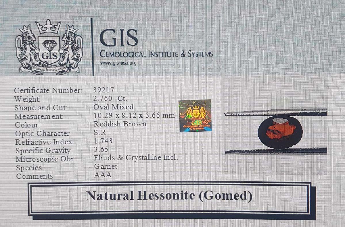 GMD4544 4 Hessonite (Gomed) 2.76 Ct.