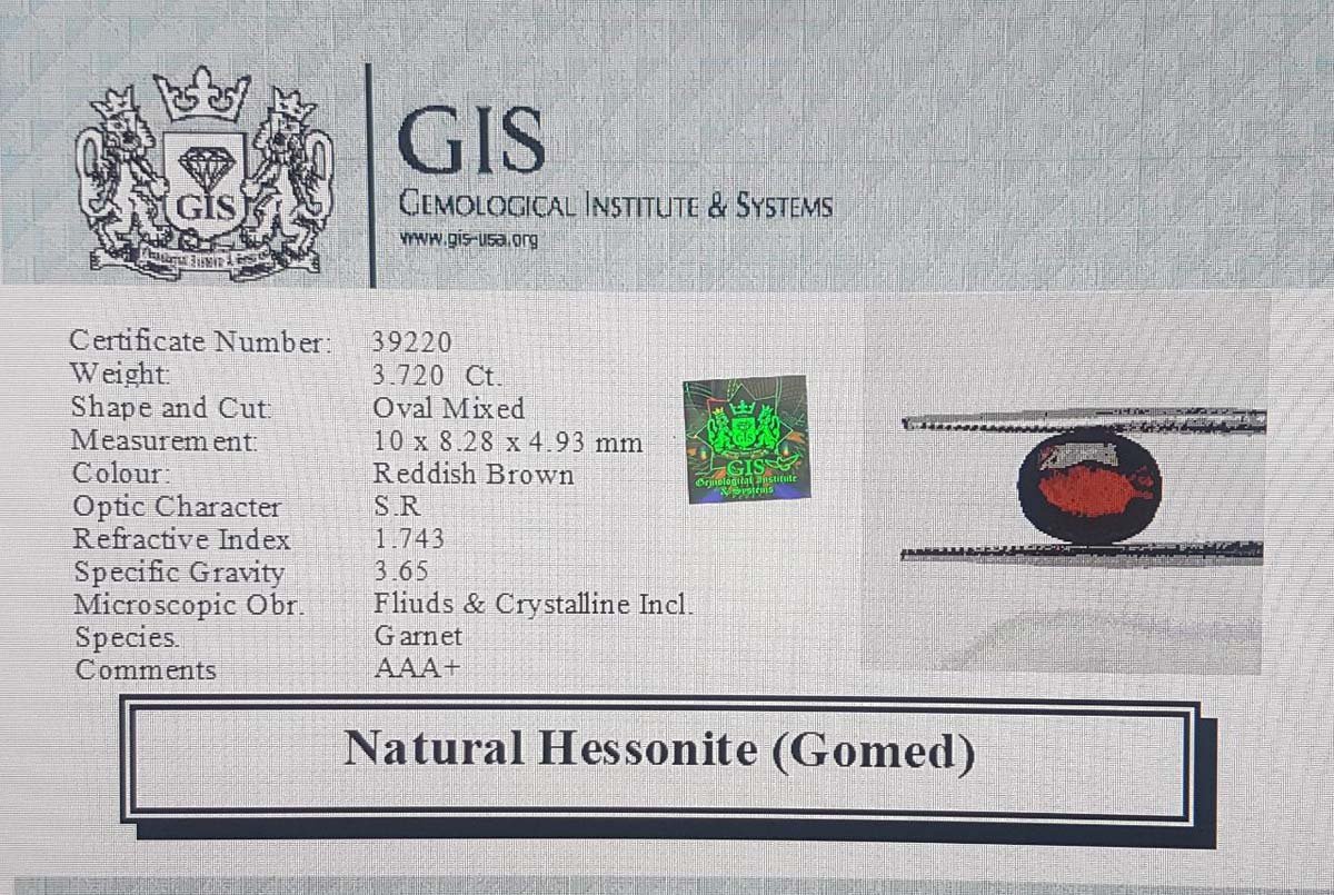 GMD4547 4 Hessonite (Gomed) 3.72 Ct.