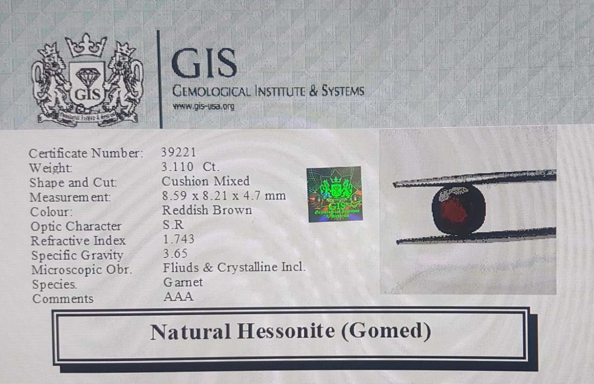 GMD4548 4 Hessonite (Gomed) 3.11 Ct.