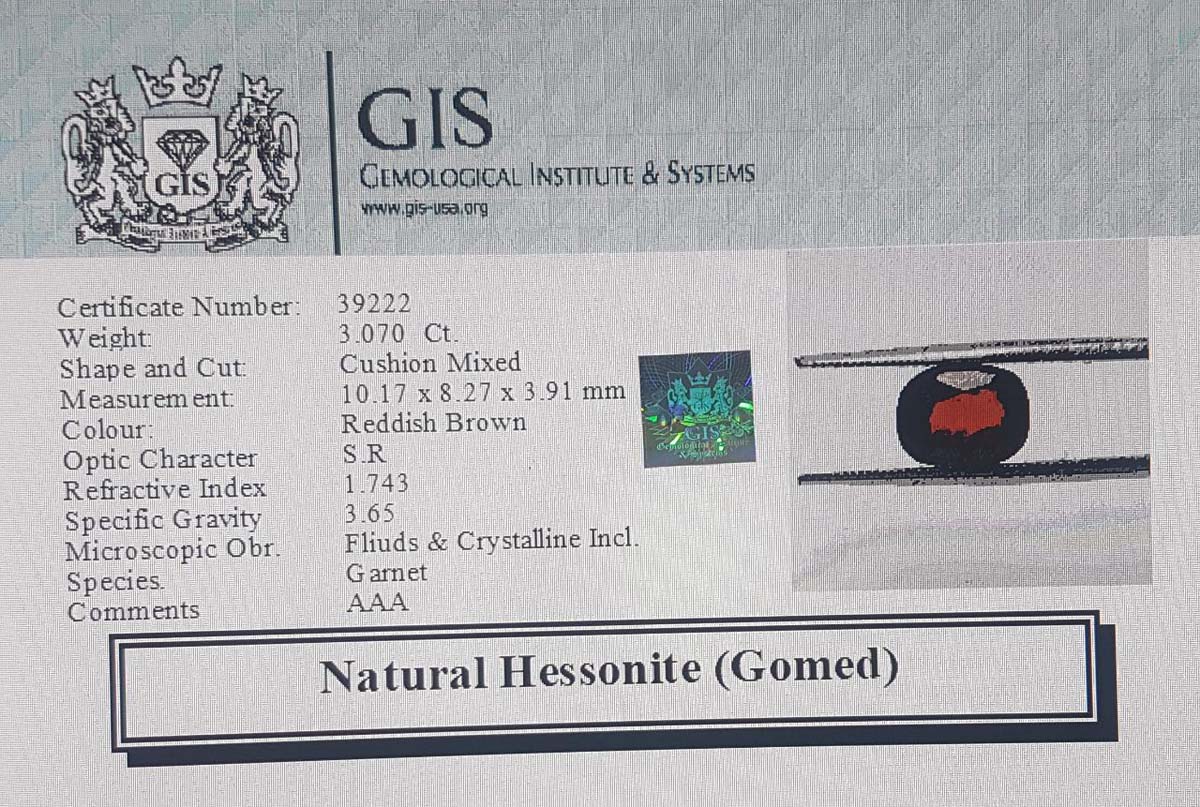 Hessonite (Gomed) 3.07 Ct.