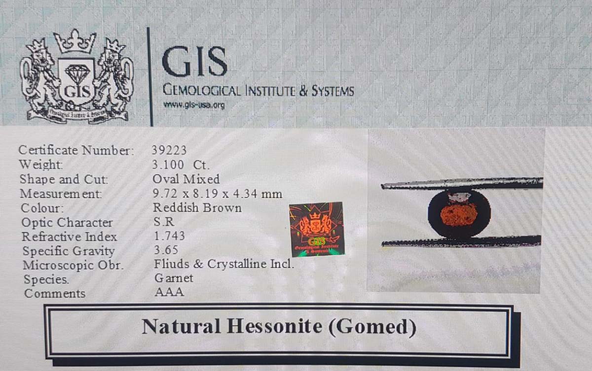 Hessonite (Gomed) 3.1 Ct.