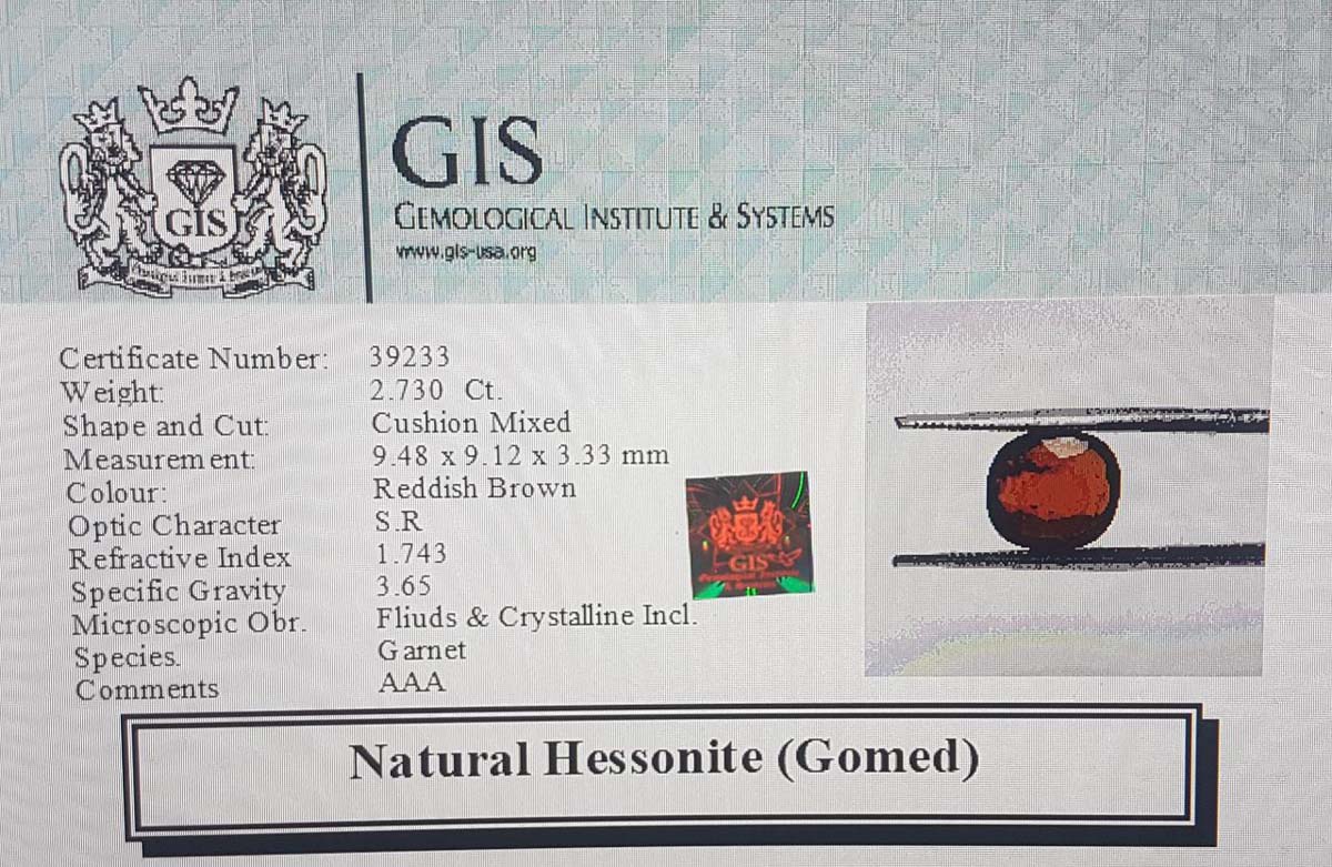 Hessonite (Gomed) 2.73 Ct.