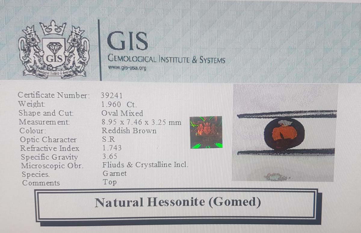 Hessonite (Gomed) 1.96 Ct.