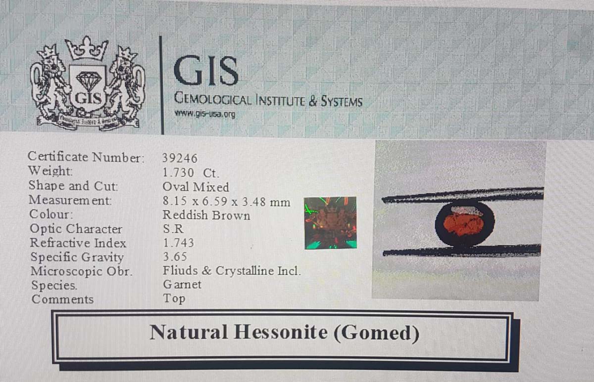 Hessonite (Gomed) 1.73 Ct.