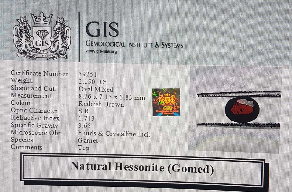 Hessonite (Gomed) 2.15 Ct.