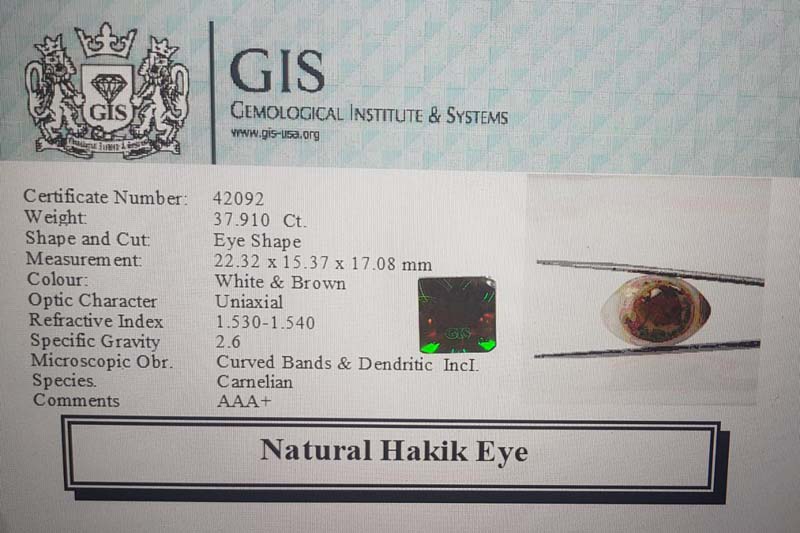 Hakik Eye 37.91 Ct.