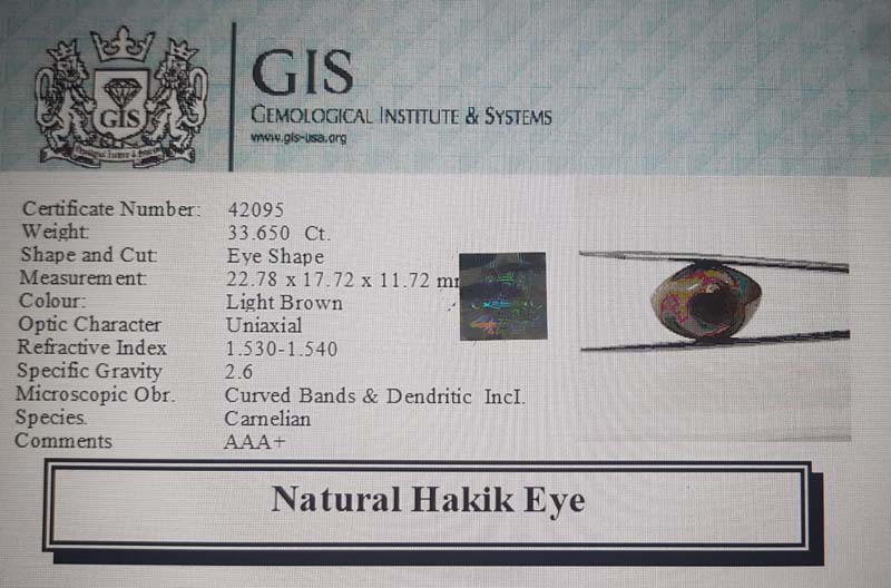 Hakik Eye 33.65 Ct.
