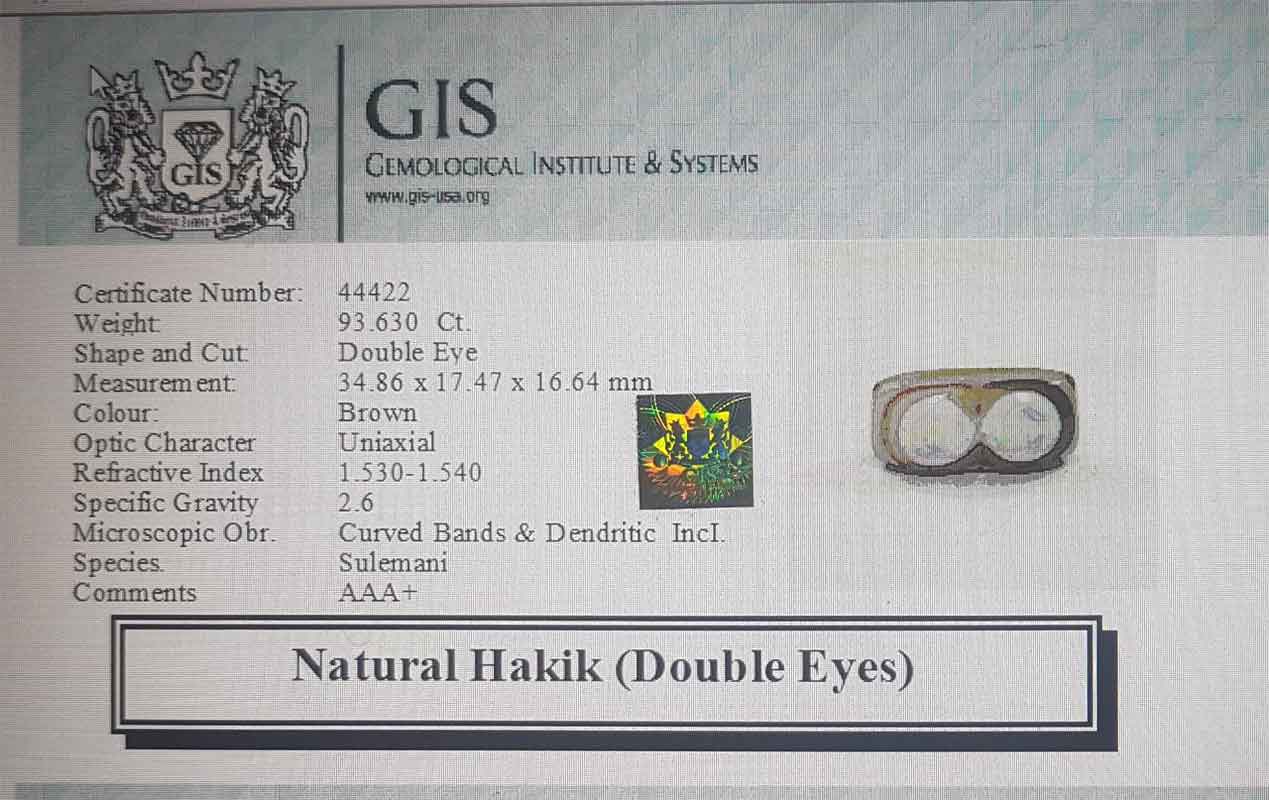 Hakik Eye 93.63 Ct.