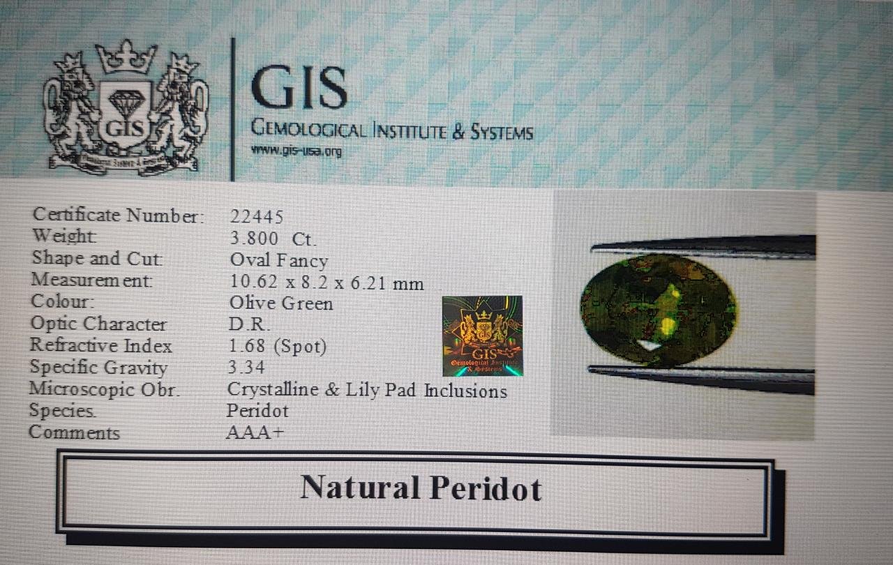 NPD281 4 Peridot 3.8 Ct.