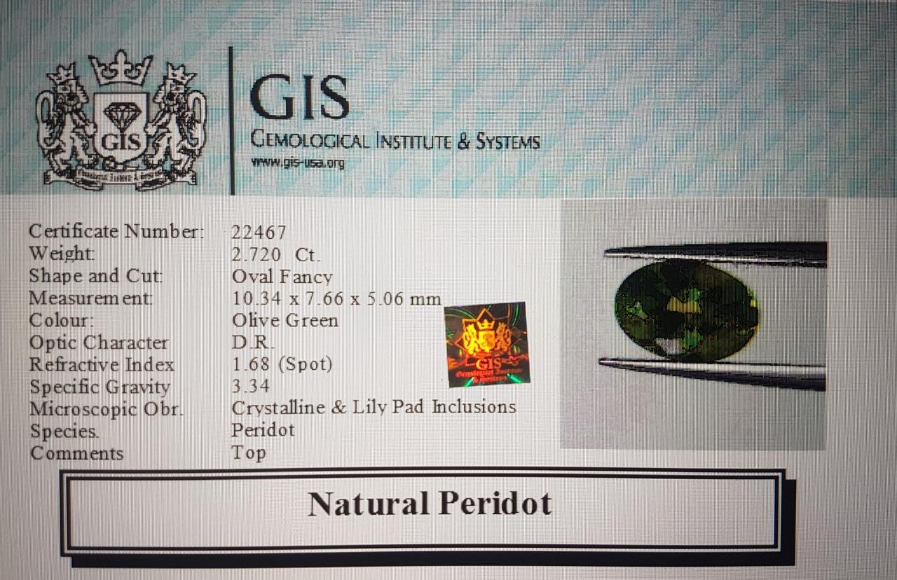 NPD303 4 Peridot 2.72 Ct.