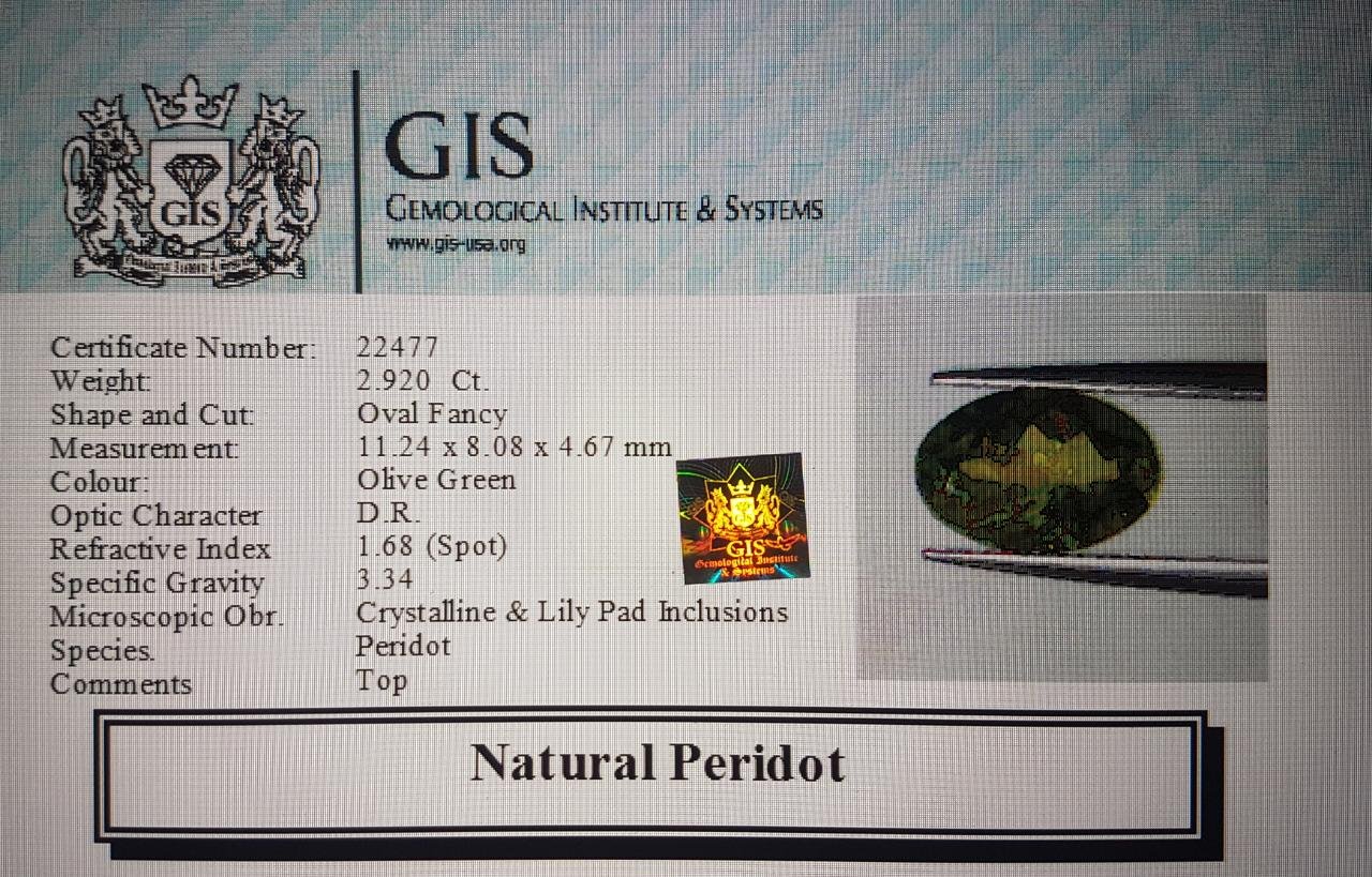 NPD313 4 Peridot 2.92 Ct.