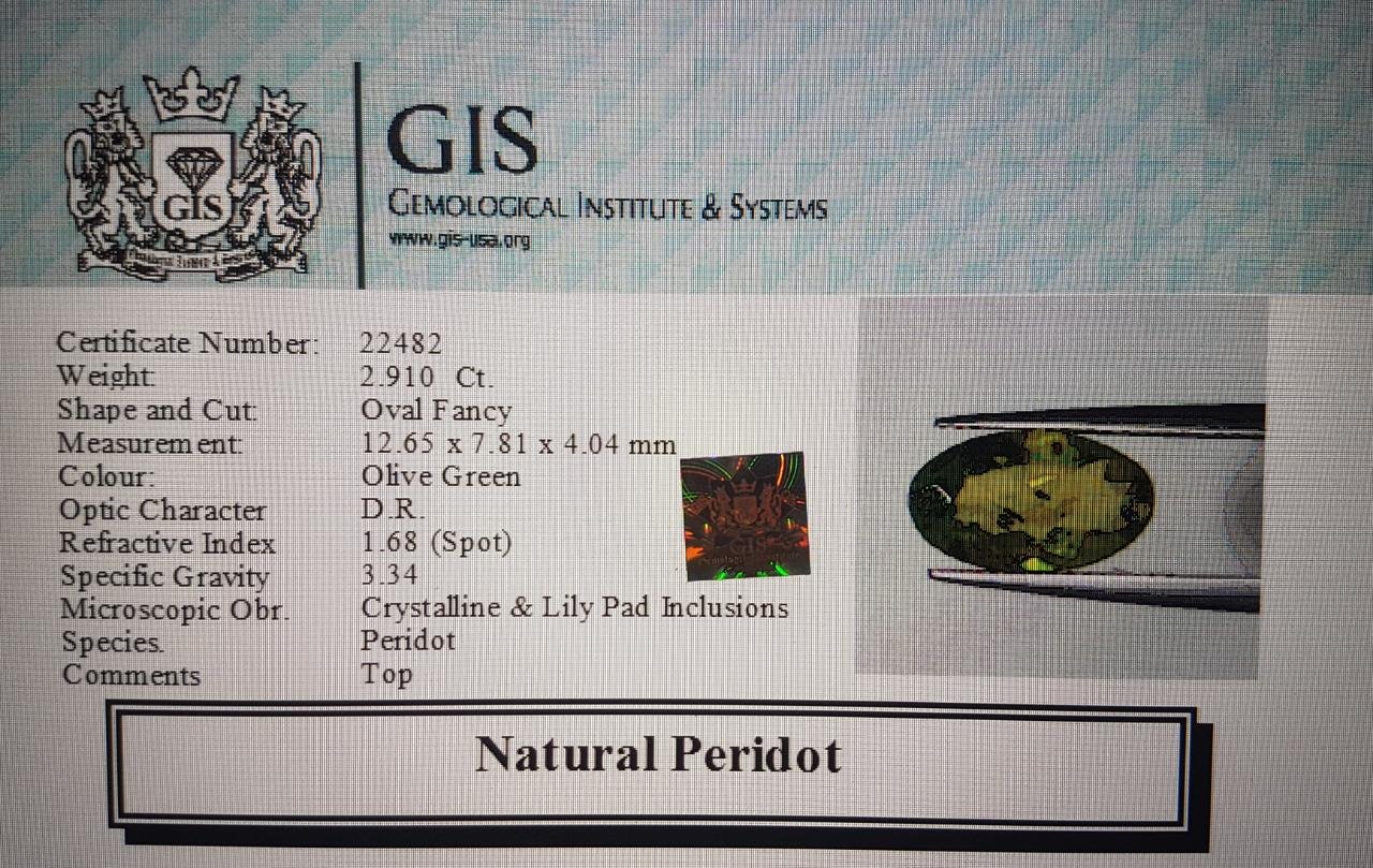 NPD318 4 Peridot 2.91 Ct.